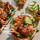 Ama's jerk marinade medium heat vegan-friendly, imported from the UK