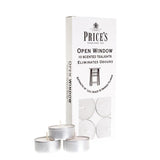 Price's Candles Open Window odour eliminating tealights 10-pack, imported from the UK