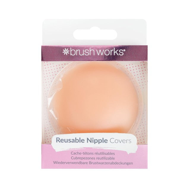 Brushworks Nude Satin Nipple Covers 4 Pairs - British product