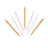 Talking Tables gold, white & pink birthday candles 10cm (British brand)
