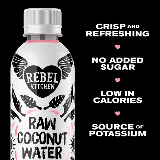 Rebel Kitchen coconut water 330ml, imported from the UK