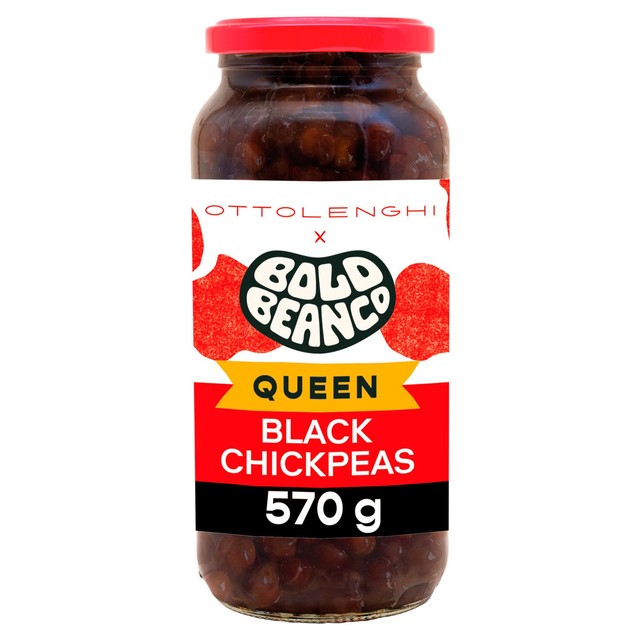 Bold Bean Co Ottolenghi black chickpeas jar, UK version
