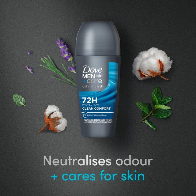 Dove Men+Care antiperspirant deodorant roll on Clean Comfort 50ml - British product