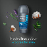 Dove Men+Care antiperspirant deodorant roll on Clean Comfort 50ml - British product