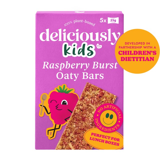 Deliciously Ella Raspberry Burst Oaty Bars 125g Multipack - British product