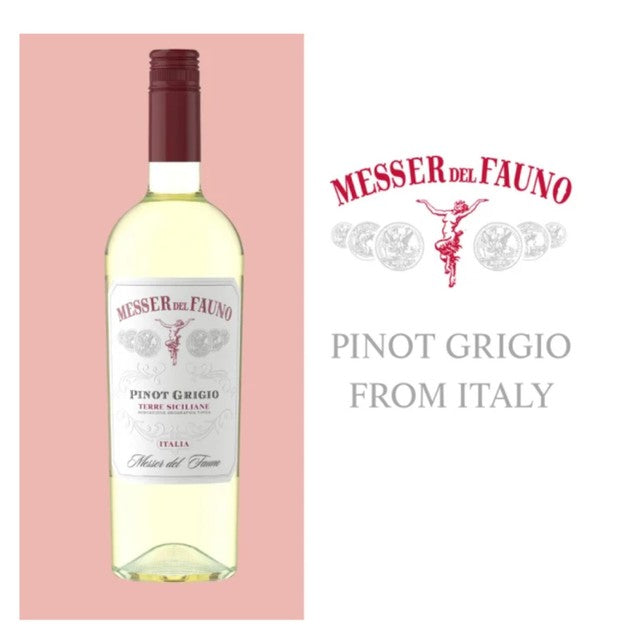 Messer del Fauno Sicily Pinot Grigio wine 75cl, imported from the UK