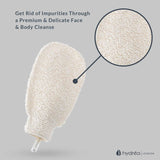 Hydréa London bamboo gentle exfoliating cleansing mitt, UK version