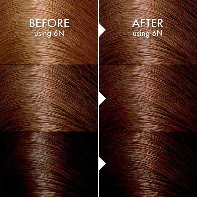 John Frieda Precision Foam Colour Light Natural Brown 6N hair colour kit, UK version