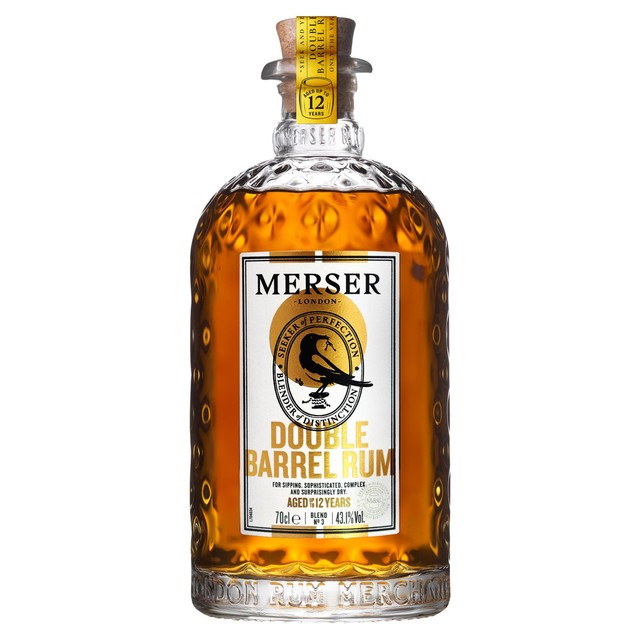 Merser & Co Double Barrel Rum 70cl, imported from the UK
