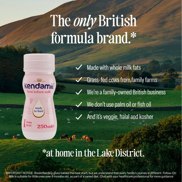 Kendamil ready to feed first infant milk 18 x 250ml, UK version
