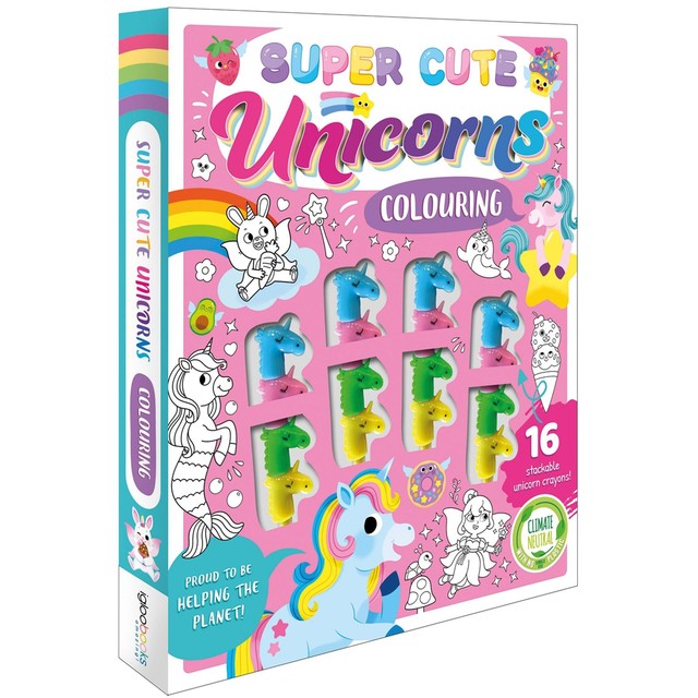 Igloo Books Colourmania Eco Super Cute Unicorns colouring book - British product