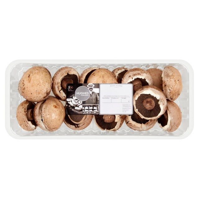 Hughes Portabellini Mushrooms 300g, imported from the UK