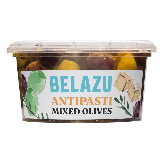 Belazu green and purple olive mix with white cheese 160g - British product