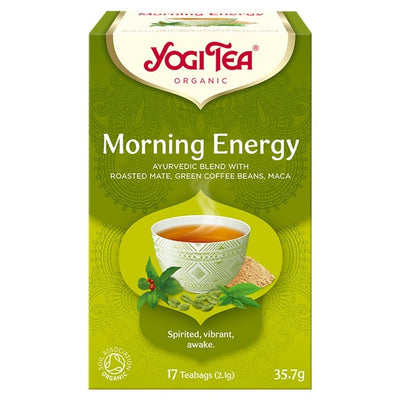 M&S Yogi Tea Organic Morning Energy Ayurvedic Herbal Tea 17 Tea Bags- Buy online at McGrocer