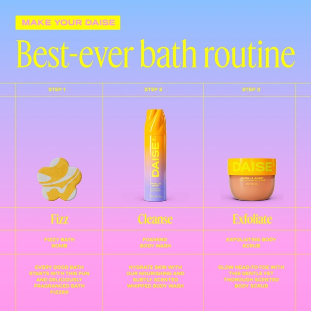 DAISE Soft Serve Vanilla Swirl bath bomb, imported from the UK