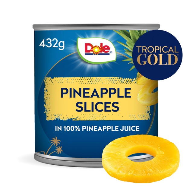 Dole pineapple slices in juice 432g - British product