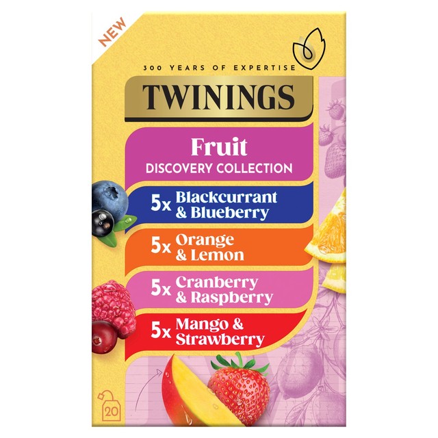 Twinings fruit tea selection box of 20 herbal infusion teabags (British brand)