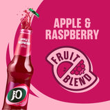 J2O Apple and Raspberry Soft Drink 275ml Sleeve, imported from the UK