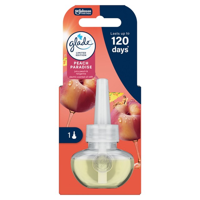 Glade PlugIn scented oil refill Peach Paradise 20ml, imported from the UK