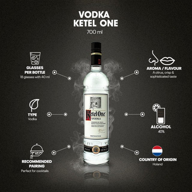 Ketel One vodka 70cl, UK version
