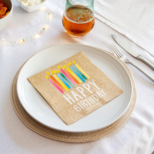 Talking Tables happy birthday paper napkins 20 pack (British brand)