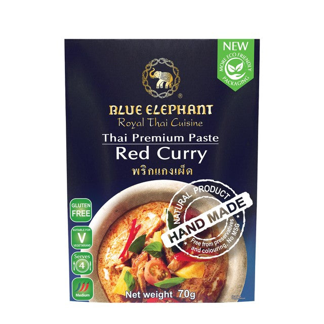 Blue Elephant Thai red curry paste 70g, imported from the UK