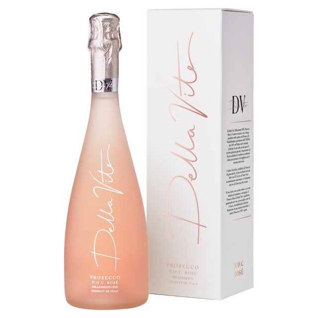 Della Vite Millesimato D.O.C. Prosecco Rose Gift Box 75cl - British product