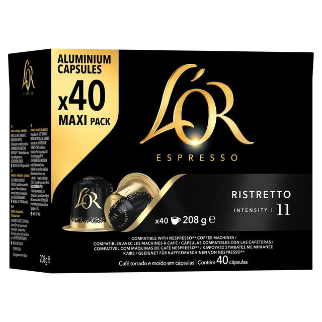 L'OR Ristretto coffee pods x40, UK version