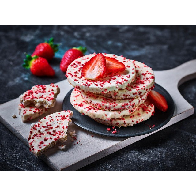 M&S yogurt and strawberry rice cakes 112g, imported from the UK