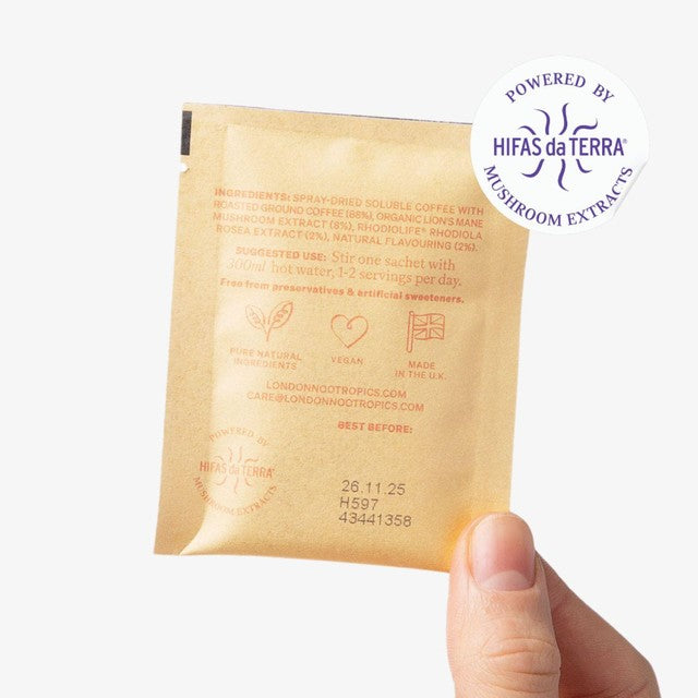 London Nootropics Flow Adaptogenic Coffee 12 sachets - British product