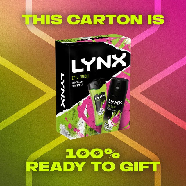 Lynx Epic Fresh duo gift set with body wash and deodorant, UK version