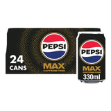 Pepsi Max No Caffeine cola 24 x 330ml pack, imported from the UK