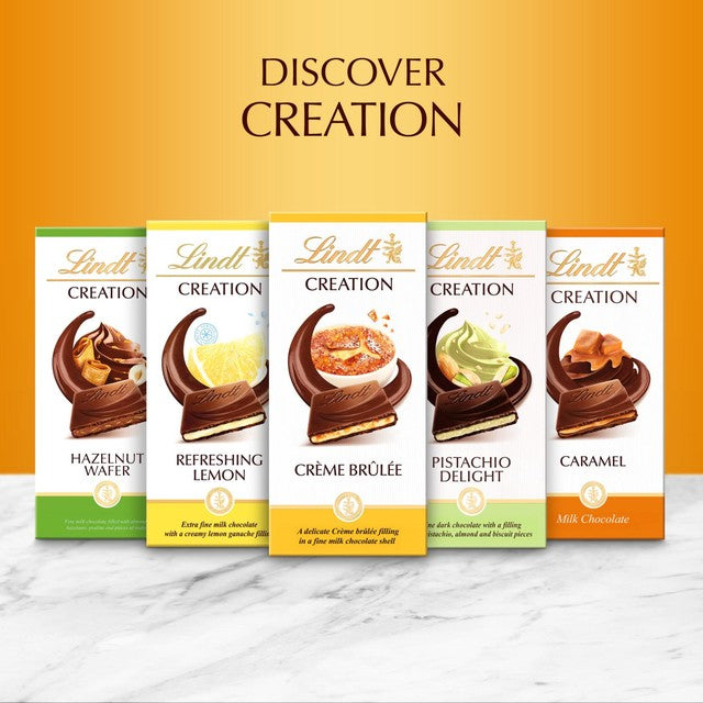 Lindt Creme Brulee chocolate bar 150g, UK version