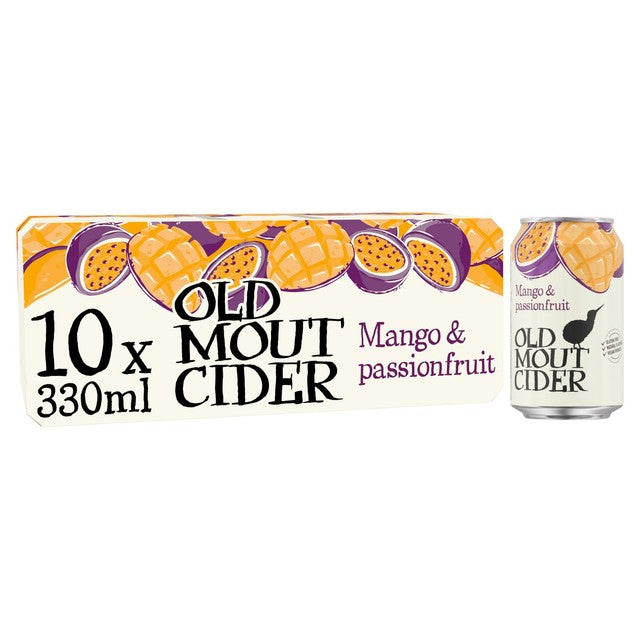 Old Mout mango passionfruit cider 10x330ml, imported from the UK