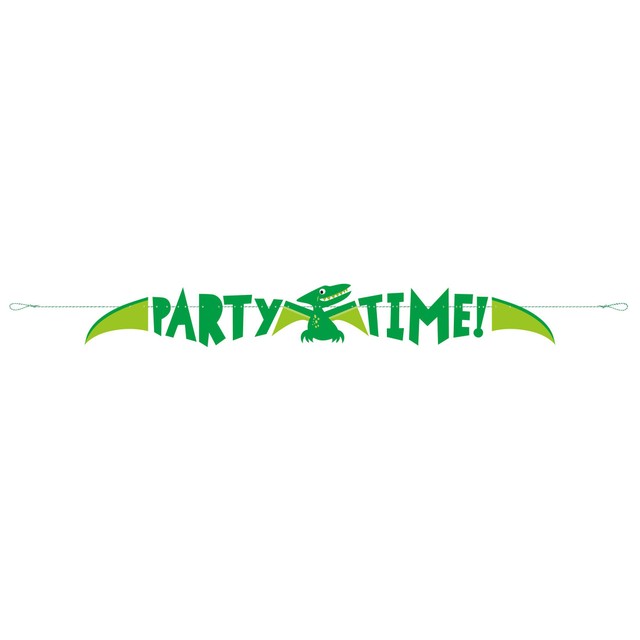 Unique Party Dinosaur Birthday Banner Blue Green 5ft - British product