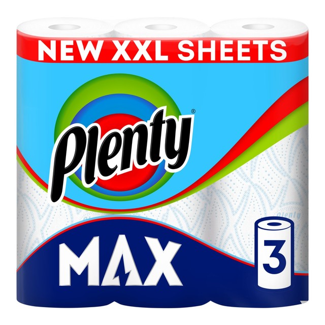 Plenty Max Performance kitchen roll, imported from the UK