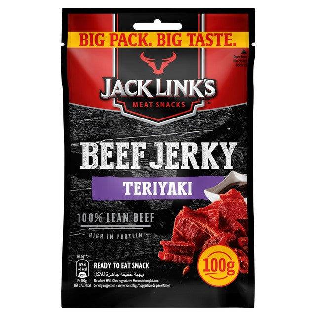 Jack Link's teriyaki beef jerky 100g, UK version