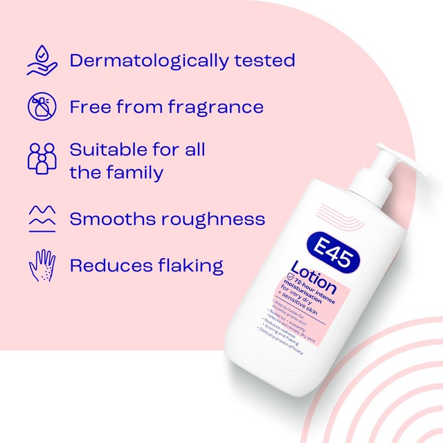 E45 Moisturising Body Lotion for Dry & Sensitive Skin 500ml - British product