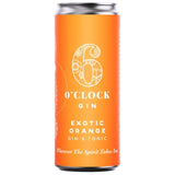 6 O'clock Gin exotic orange gin and tonic 250ml, imported from the UK