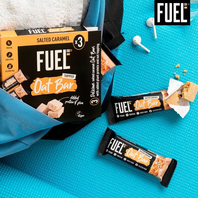 FUEL10K salted caramel protein cereal bars 3 x 45g - British product