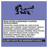 Pipers Wild Thyme & Rosemary crisps 150g, imported from the UK