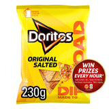 Doritos original salted tortilla chips 230g - British product