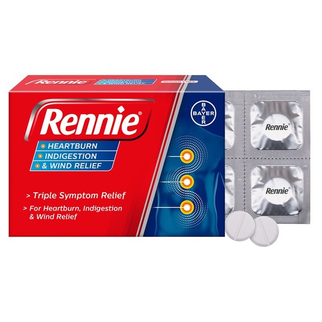 Rennie Heartburn, Indigestion & Wind Relief Tablets, imported from the UK