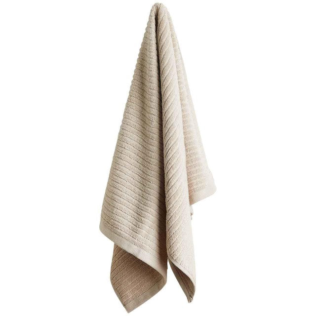 M&S cotton quick dry bath sheet towel in stone, imported from the UK
