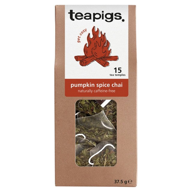 Teapigs Pumpkin Spice Chai tea infusion 15 temples, UK version