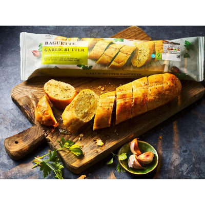 M&S Collection Hvitløksbaguette Halvbakte Baguetter 245g