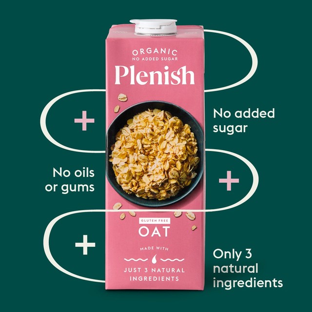 Plenish Organic Gluten Free Oat Drink 1L imported from the UK