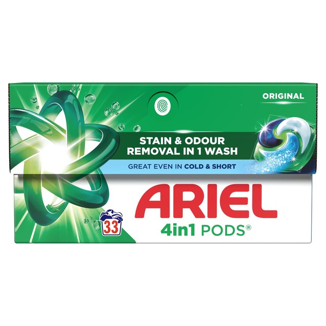 Ariel 4in1 Original Pods laundry capsules for 33 washes - British product