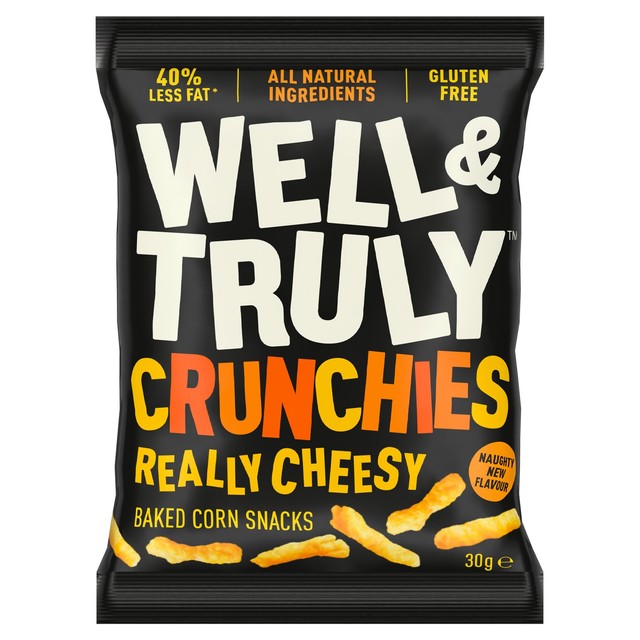 Well & Truly cheese corn snacks 30g (British brand)