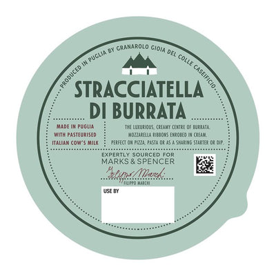 M&S Stracciatella Di Burrata Italiensk Ost 150g